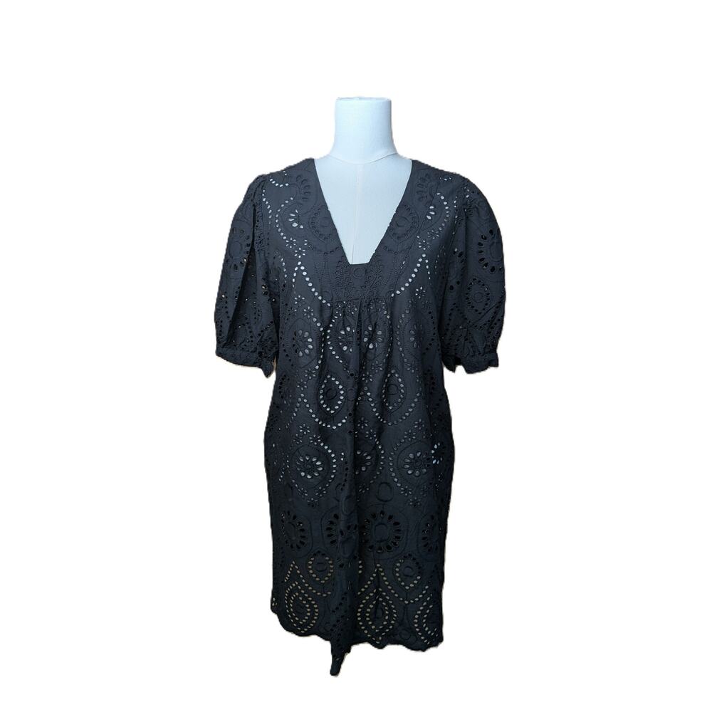 Velvet by Graham & Spencer Women's Kennie Eyelet Dress Black sz Small